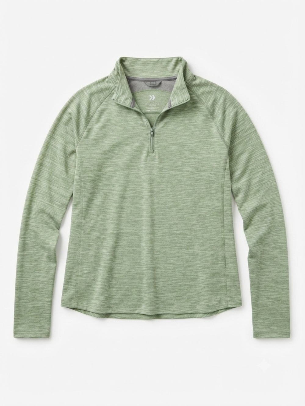 💖=3/$20 All in Motion Heather Green 1/2 Zip Athletic Pullover Top Size Medium